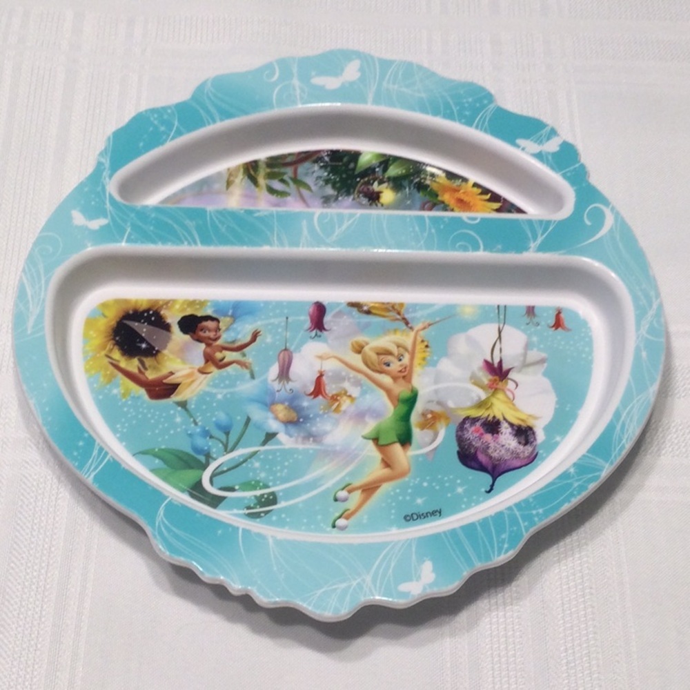 Disney Fairy Compartment Heavy Plastic Plate​